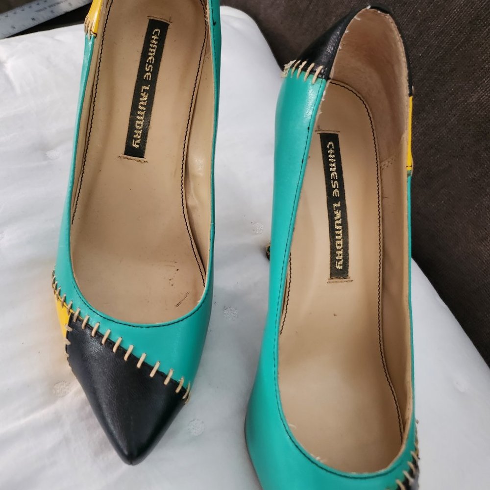 Women's Multi Color High Heels - Picture 2 of 6